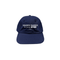 Navy dad hat with white "Shawn Harris For Georgia" text and small Georgia state flag emblem.